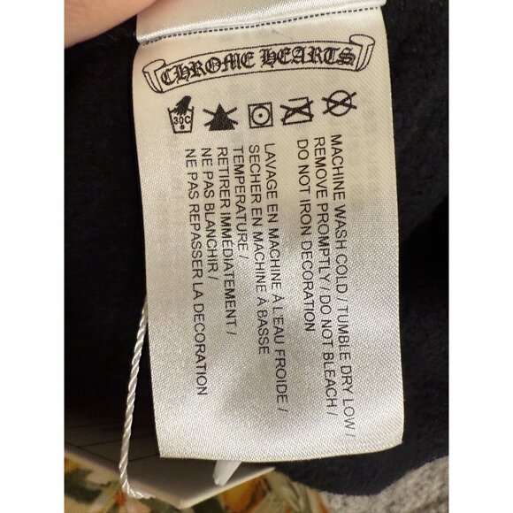 Chrome Hearts Black Zip-Up Hoodie With Graphic Back & Foti Logo M Made In USA Co - Picture 12 of 16